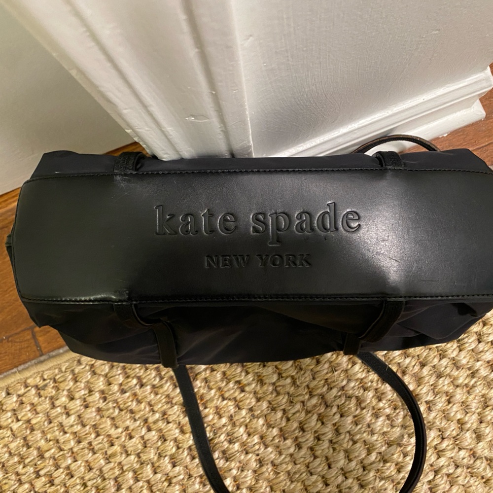 Kate Spade Womens Gold Tone Shoulder Handbag Black - Nylon/Canvas - Picture 6 of 7